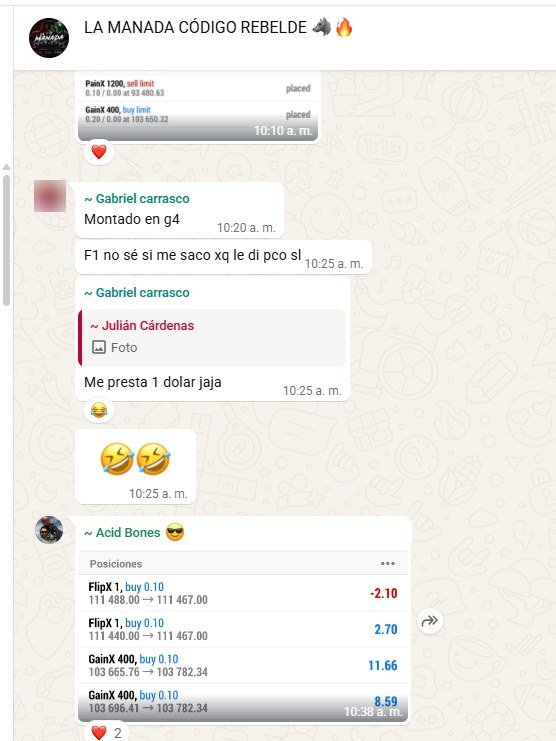 Aprendices comentando la operativa