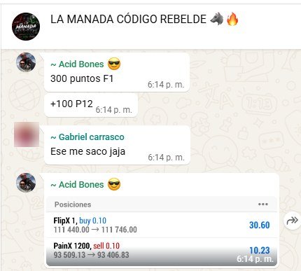 Resultados de la sesión en FlipX 1 y PainX 1200
